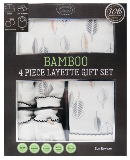 Bamboo 4 pc Layette Gift Set